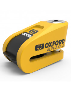 Bloque disque alarme OXFORD Alpha XA14 Ø14mm inox noir/jaune